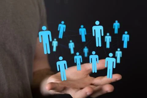 A Stack of hands showing unity and teamwork . Foto stock