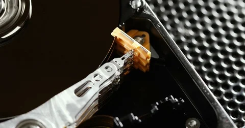 Stack of Hard Disk Drives. HDD is a data storage device used for storing and Stock Footage 78779524