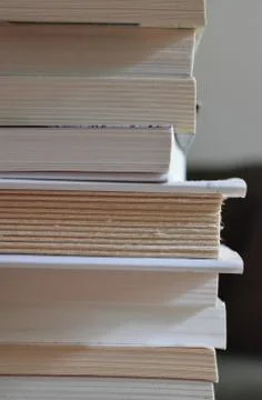 Stack of Hardcover and Paperback Books 2 Stock Photos