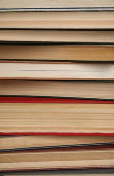 Stack of hardcover books as background, closeup Stock Photos