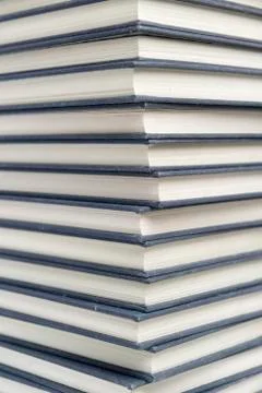 Stack of hardcover books closeup Stock Photos