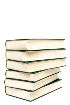 Stack of hardcover books isolated with copyspace Stock Photos