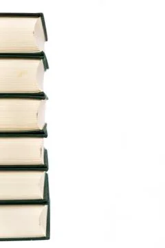 Stack of hardcover books isolated with copyspace Stock Photos
