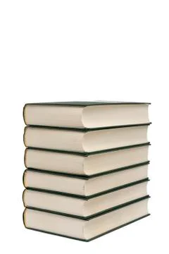 Stack of hardcover books isolated with copyspace Foto stock