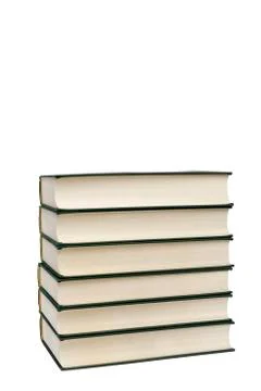 Stack of hardcover books isolated with copyspace Stock Photos