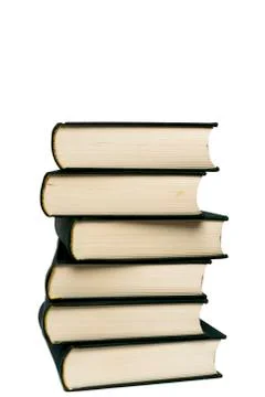 Stack of hardcover books isolated with copyspace Foto stock
