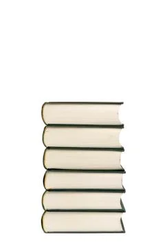 Stack of hardcover books isolated with copyspace Foto stock