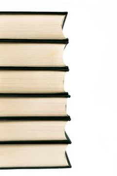 Stack of hardcover books isolated with copyspace Foto stock