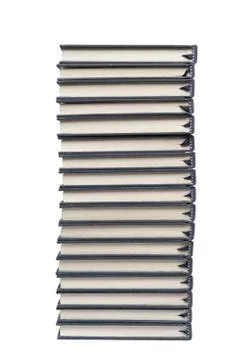 Stack of hardcover books isolated on white background Foto stock
