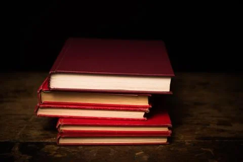 Stack of hardcover books 스톡 사진