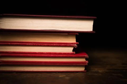 Stack of hardcover books Stock Photos