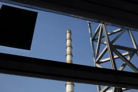 Stack of Heart Electropower Station. Stock Photos