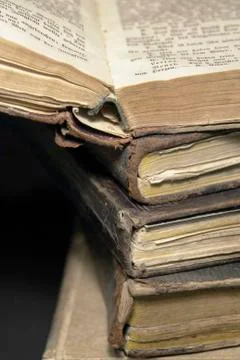 Stack of historic books Stock Photos