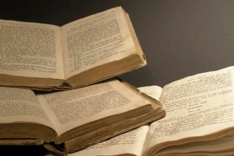 Stack of historic books Stock Photos