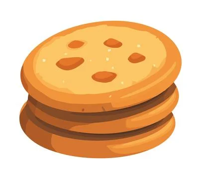 Stack of homemade cookies Stock Illustration