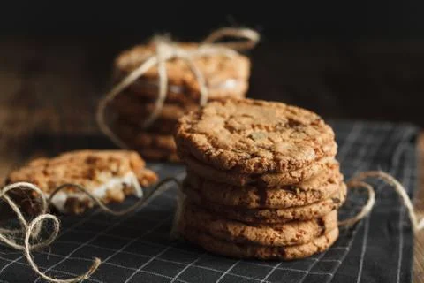 Stack of homemade cookies Stock Photos