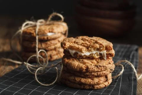 Stack of homemade cookies Stock Photos