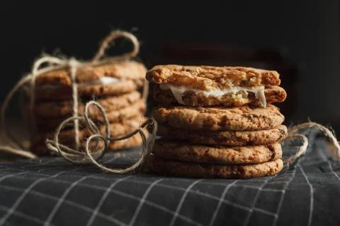 Stack of homemade cookies Stock Photos