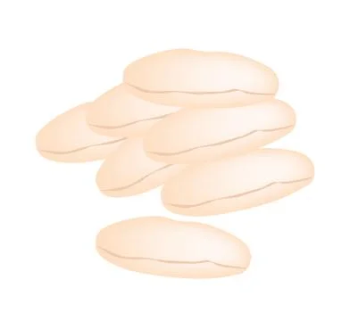 Stack of homemade shortbread cookies on white background Stock Illustration
