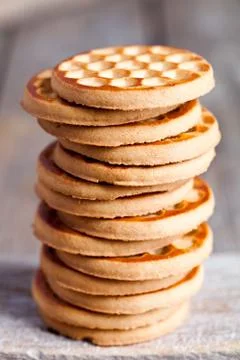 Stack of honey cookies Stock Photos
