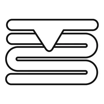 Stack house blanket icon, outline style Stock Illustration