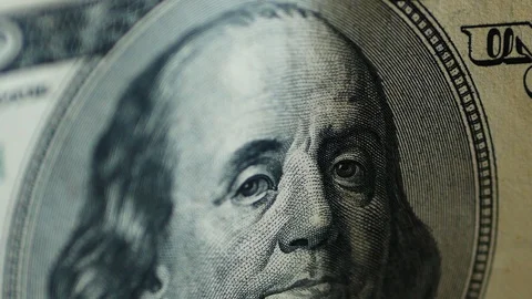 Stack of hundred dollars bills Stock Footage 86616401