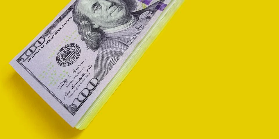 Stack of hundred dollars Illustrazione stock