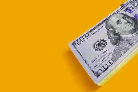 Stack of hundred dollars Illustrazione stock