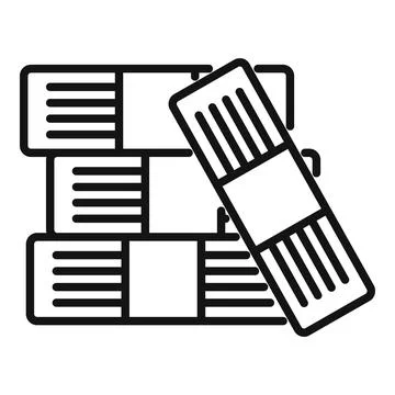 Stack of hygienic wipes packages and single wipe for cleaning and disinfectin Stock Illustration