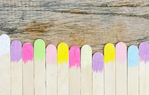 Stack of ice cream stick Stock Photos