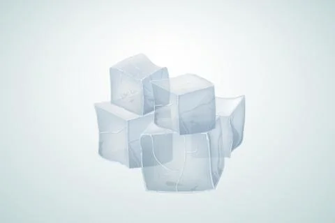 Stack of ice cubes. 스톡 일러스트
