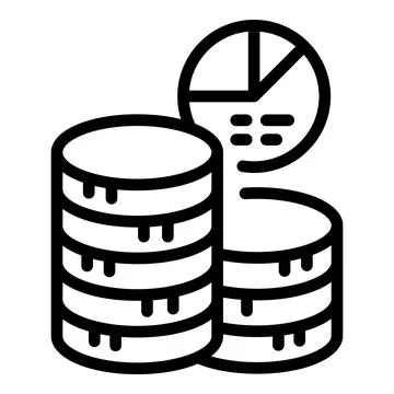 Stack income icon outline vector. Financial literacy Stock Illustration