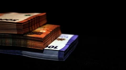 Stack of indonesian currency isolated Stock Photos