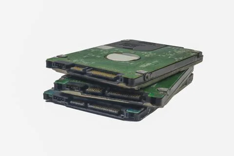 Stack of Internal Hard Disk Drives Stock Photos