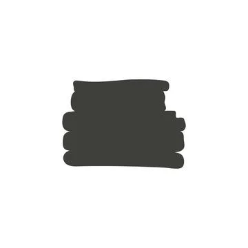 Stack of ironed folded linen or clothing, cartoon vector illustration isolated. 库存插图