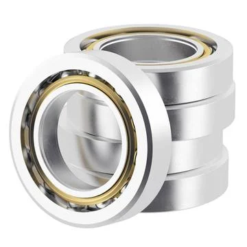 Stack isolated realistic bearings Stack isolated realistic bearings on a w... Stock Photos