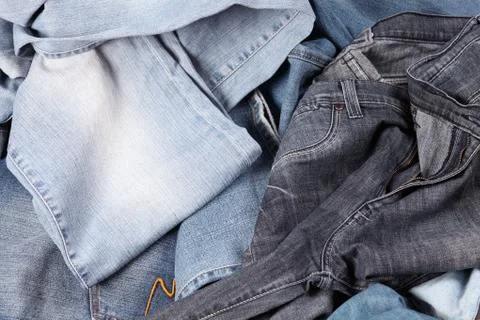 Stack of jeans Stock Photos