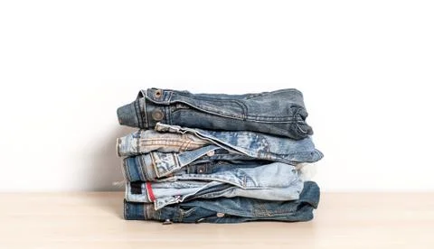 Stack of Jeans Stock Photos