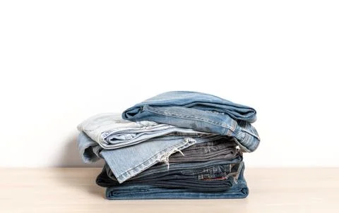 Stack of Jeans Stock Photos