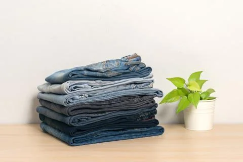 Stack of Jeans Stock Photos