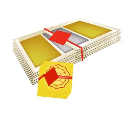 Stack of Joss Paper for Chinese New Year Illustrazione stock