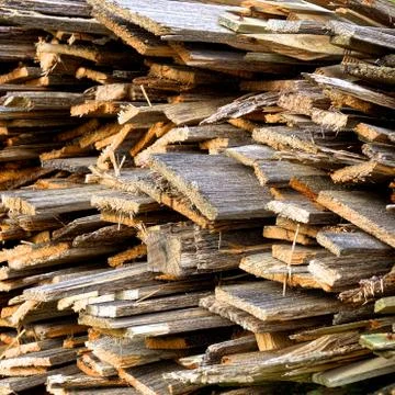 Stack of kindling Foto stock