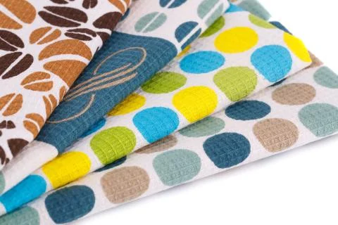 Stack of kitchen towels Stock Photos