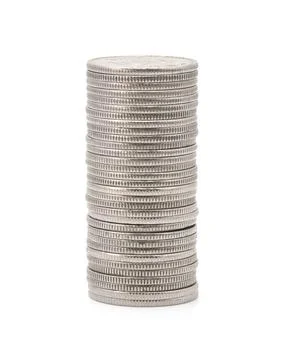Stack of Korean coins Stock Photos