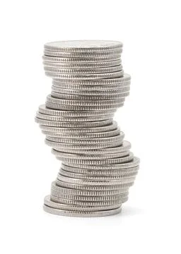 Stack of Korean coins Stock Photos