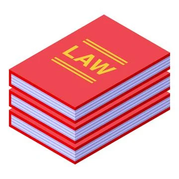 Stack of law books forming a solid base of legal knowledge Stock Illustration