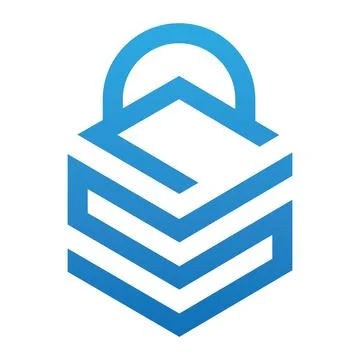 Stack Layers Cube Abstract Logo Design Business Vector Template Icon Stock Illustration