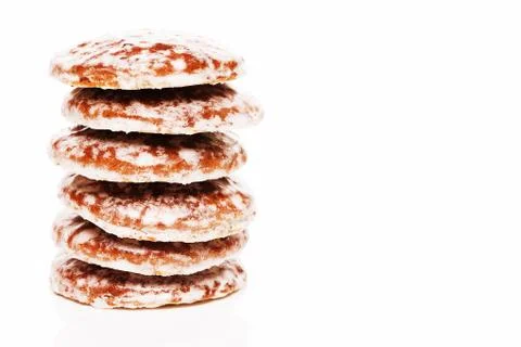 Stack of lebkuchen gingerbread cookies Stock Photos