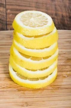 Stack of lemon slices Stock-Fotos