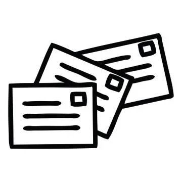 Stack of letters icon 库存插图